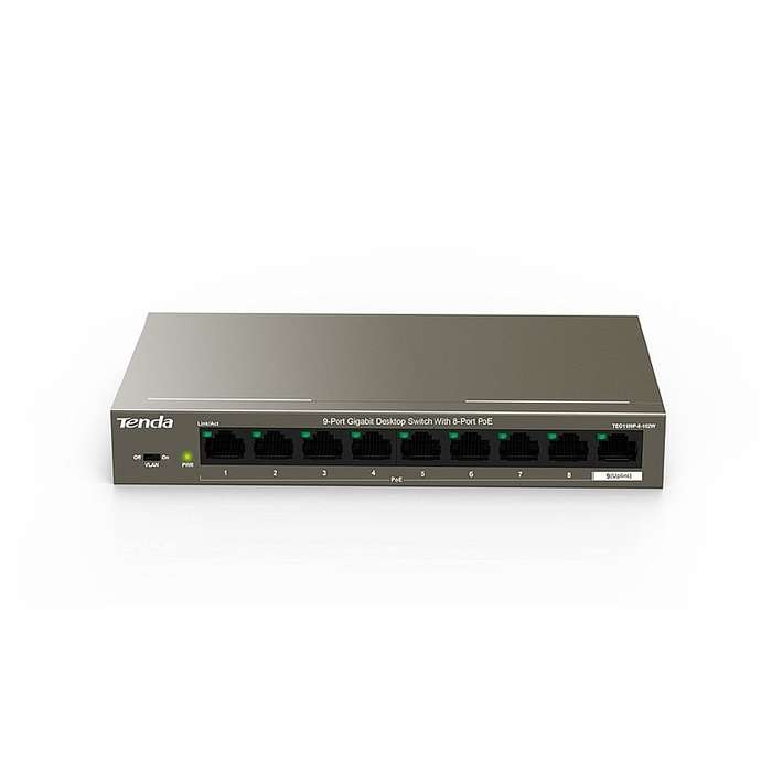 TENDA SWITCH 8 PORT GB 1UP/L 102W POE
