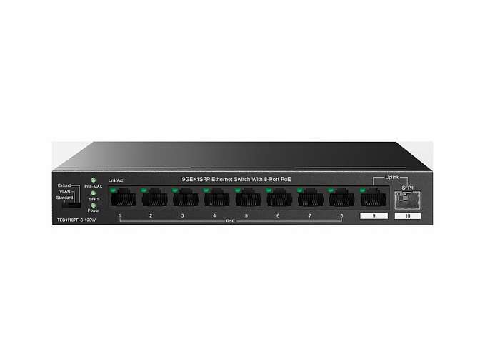 TENDA SWITCH 9GE+1SFP 8PORT POE