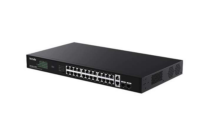 TENDA SWITCH, ETHERNET 24-PORT POE 250W
