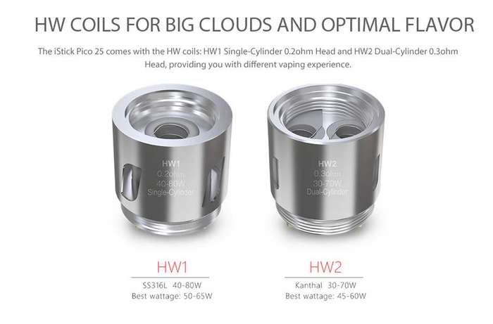Eleaf HW2 Dual-Cylinder coil for Ello Mini XL | Ello Mini | Single Coil 0.3ohm - 27.5800 0.01kg