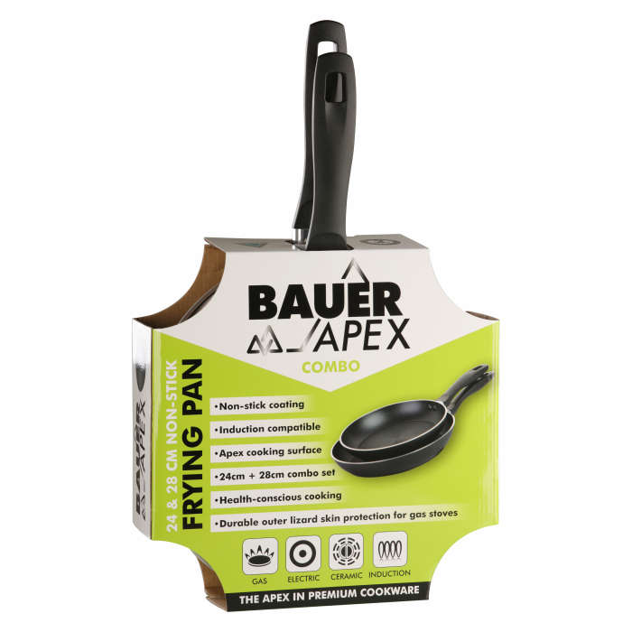 Bauer Apex 24cm &amp; 28cm Fry Combo Set | Non-stick Frying Pan Set