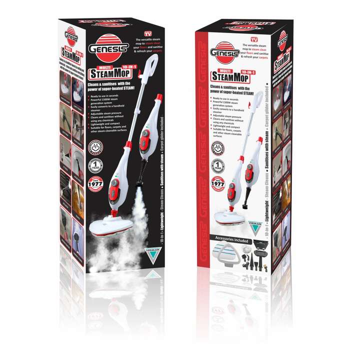 Genesis Multi Steam Mop | 10-in-1 Steam Mop