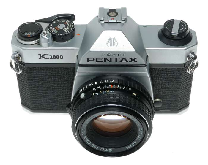 Asahi Pentax K1000 35mm Film SLR Camera SMC 1:2 50mm Lens Pouch