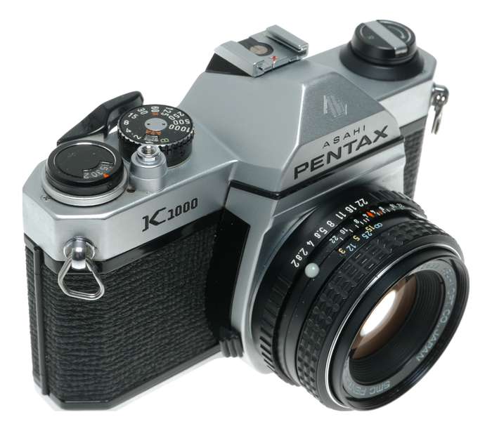 Asahi Pentax K1000 35mm Film SLR Camera SMC 1:2 50mm Lens Pouch