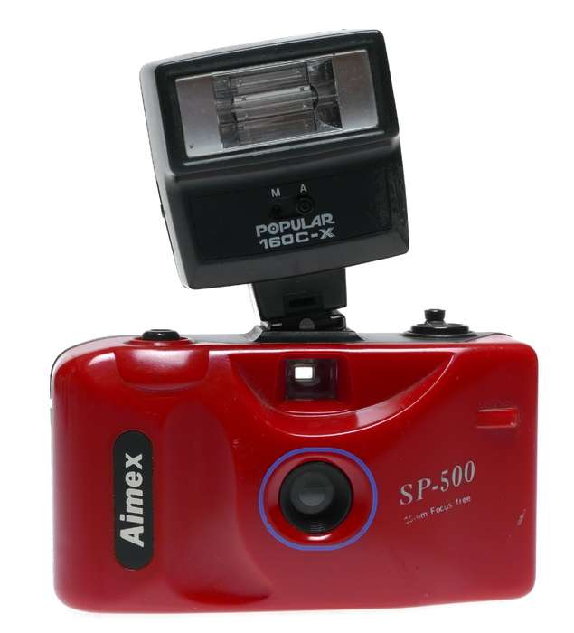 Aimex SP-500 point and shoot plastic 35mm film camera RETRO