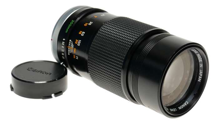 Canon FD mount 4/200mm lens 200mm F4 S.S.C vintage glass
