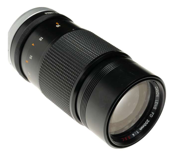 Canon FD mount 4/200mm lens 200mm F4 S.S.C vintage glass
