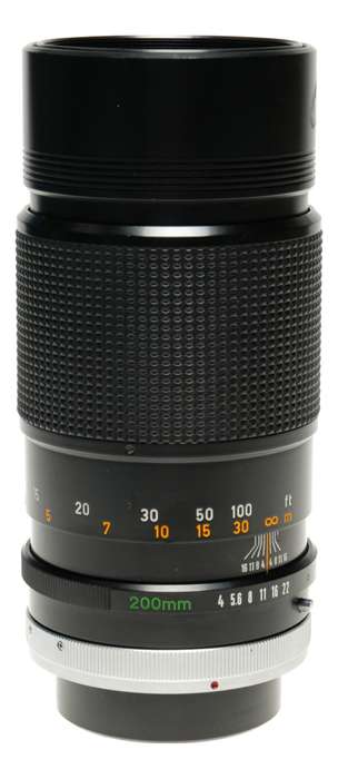Canon FD mount 4/200mm lens 200mm F4 S.S.C vintage glass