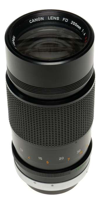 Canon FD mount 4/200mm lens 200mm F4 S.S.C vintage glass