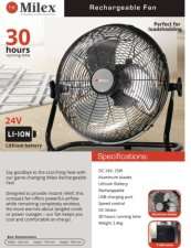 Milex Rechargeable Floor Fan 12`