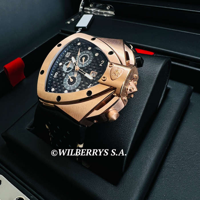 **pure beast worth R35k Tonino Lamborghini Men`s SPYDER ROSE GOLD Chronograph Watch NEW 100% GENUINE