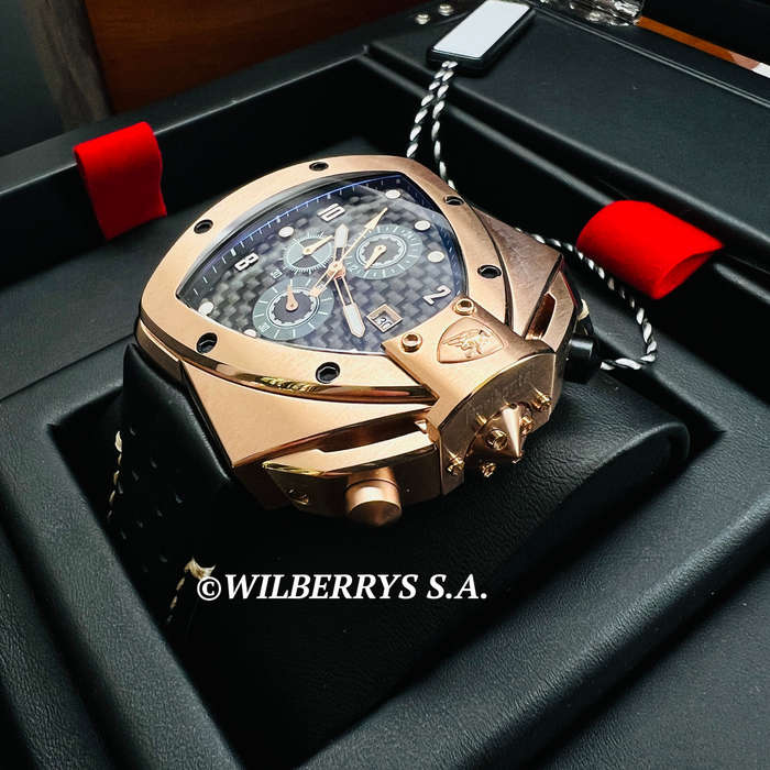 **pure beast worth R35k Tonino Lamborghini Men`s SPYDER ROSE GOLD Chronograph Watch NEW 100% GENUINE
