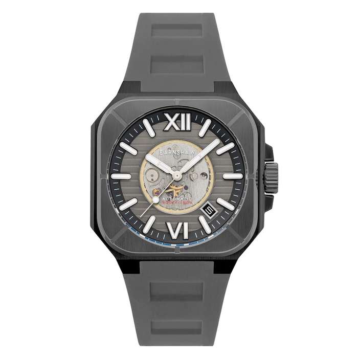 LOOK!! rip: R14,200.00 THOMAS EARNSHAW ARMOURY GRANDE OPEN HEART AUTOMATIC Storm Black Watch