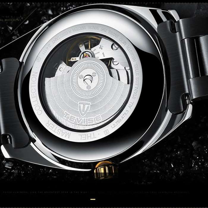 Retail: R2,399.00 TEVISE® Men`s Classic AUTOMATIC Partial Skeleton Silver/White Watch