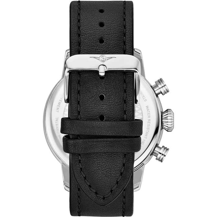 **look** R6,000.00 Stuhrling Original Mens Kamakaze 45mm Aviator Luminous Black Chrono Watch