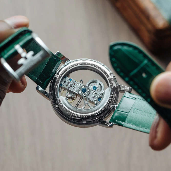 ***must see!*** rrp: R12,500.00 THOMAS EARNSHAW MEN`S FOWLER BRIDGE OPEN HEART Silver / Black Watch