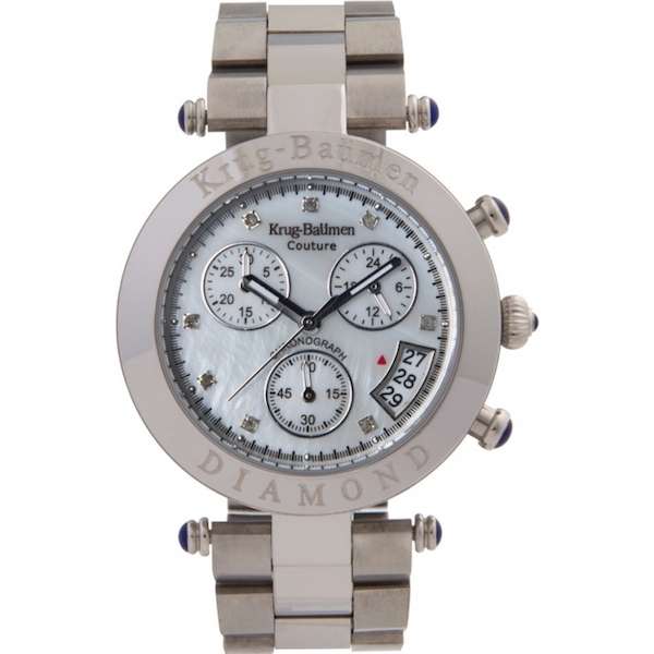 New RRP £675.00 KRUG BAUMEN Women's Couture Diamond Chronograph Steel Watch KBC03