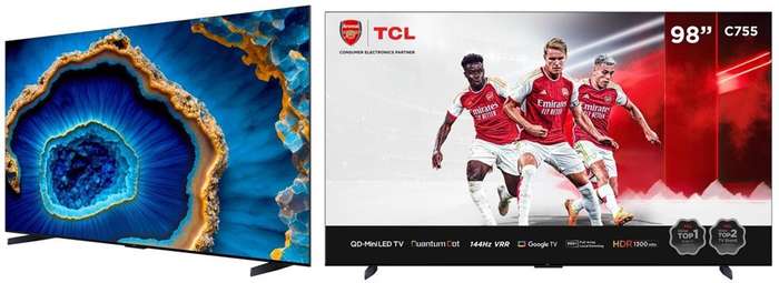 TCL 98 inch C755 Series Mini-LED UHD Google Smart TV