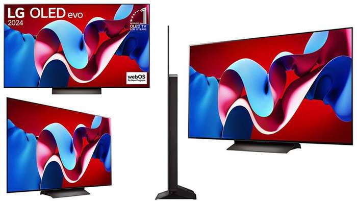 LG 77 Inch LG OLED evo C4 Series webOS24 Smart TV with AI