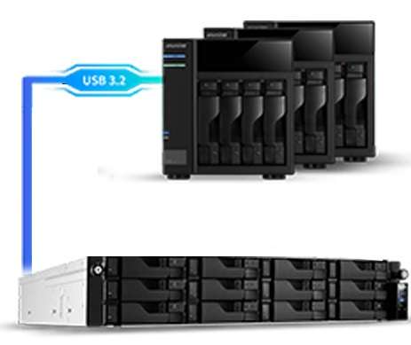 Asustor Lockerstor 12RD AS6512RD - 12 Bay NAS Quad-Core 2.1GHz CPU 2.5GbE Port 8GB RAM DDR4 2U Ra...