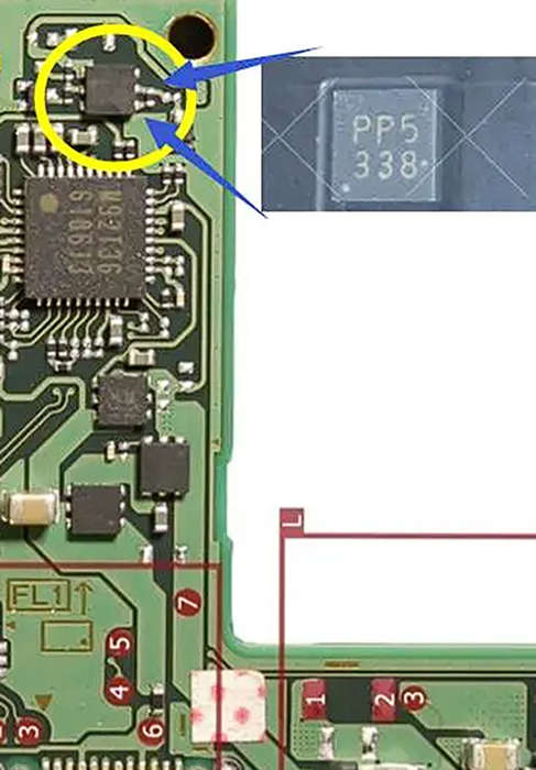 NS Switch Board Component Pp5 MOSFET SM Sig MOS