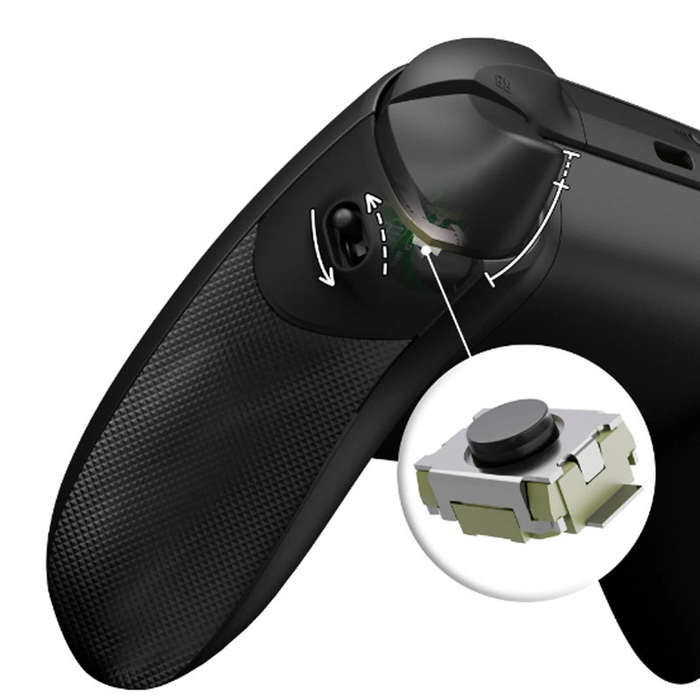 Xbox Series X/S Controller Flexor Diamond Textured Side Rails Grips with Mechanical Clicky Trigge...