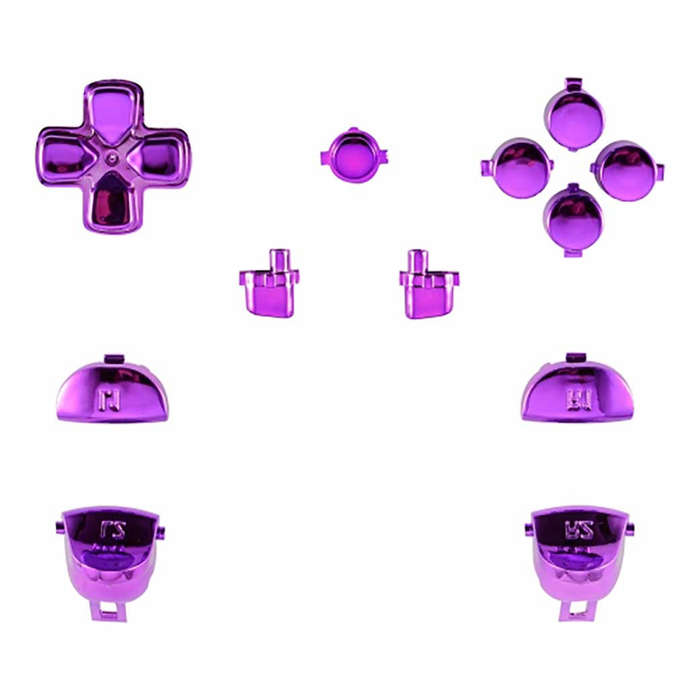 Dualshock 4 DS4 V2 Controller Button Set Chrome Purple