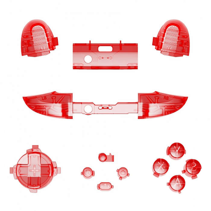 XBOX SERIES S/X Controller Button Set Clear Red