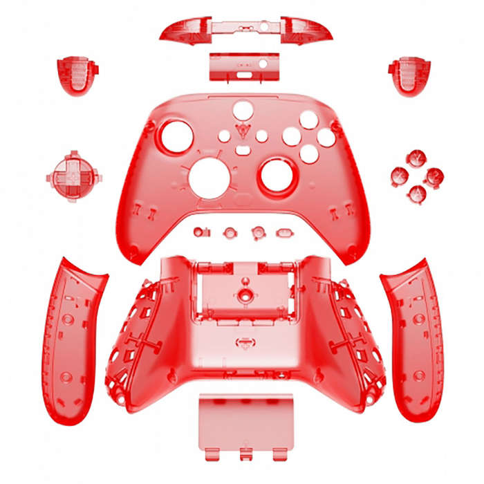 XBOX SERIES S/X Controller Full Shell Kit Clear Red