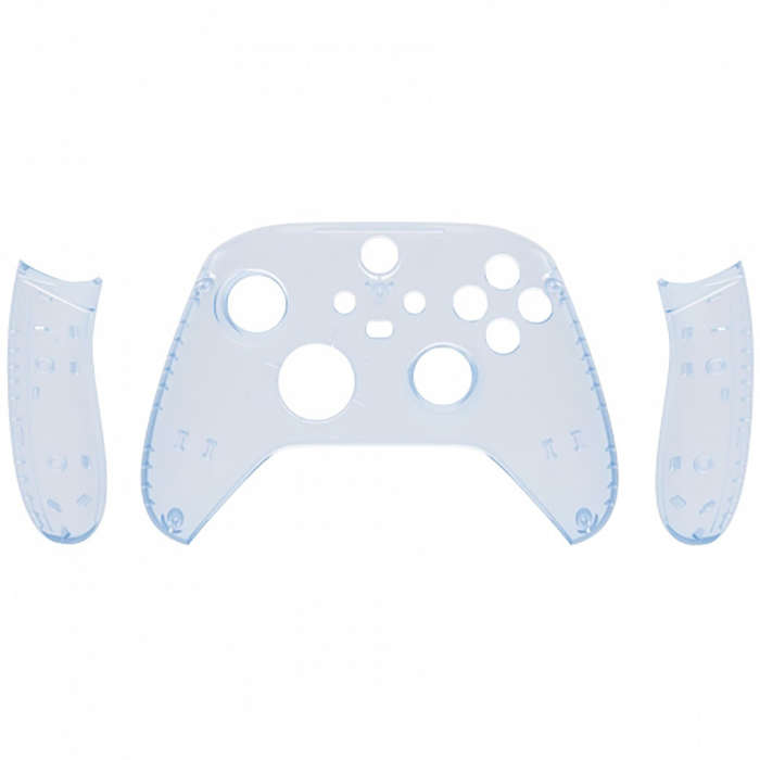 XBOX SERIES S/X Controller Front Faceplate With Side Rails Clear Glacier Blue