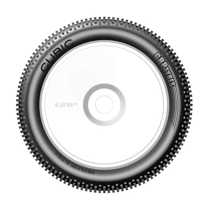 GRP - 1:8 BU - CUBIC - B -  MEDIUM - New Closed Cell Insert - Mounted on New Closed White Wheel - 1