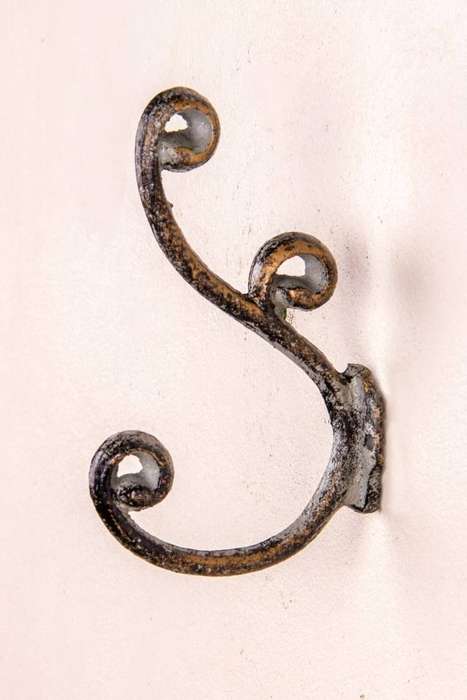 Double Hook Large Antique Grey