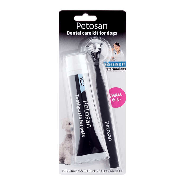 Petosan Pet Dental Kit, Double Headed Toothbrush and Toothpaste