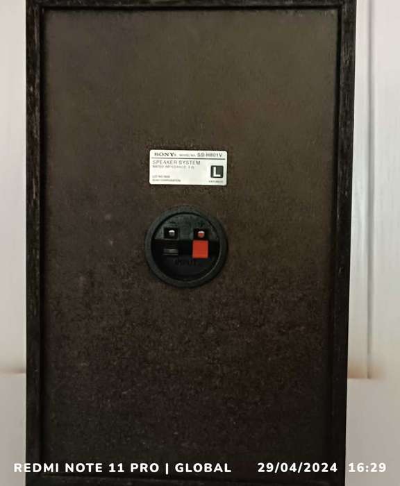 Sony bookshelf speakers left and right 3 way.