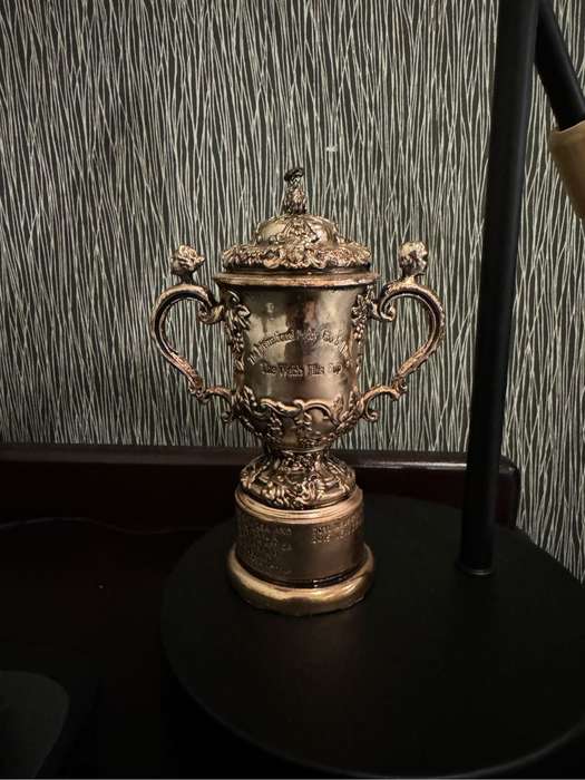 Miniature replica of the Rugby World Cup Webb Ellis Trophy