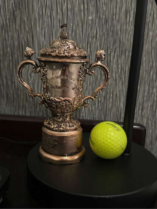 Miniature replica of the Rugby World Cup Webb Ellis Trophy