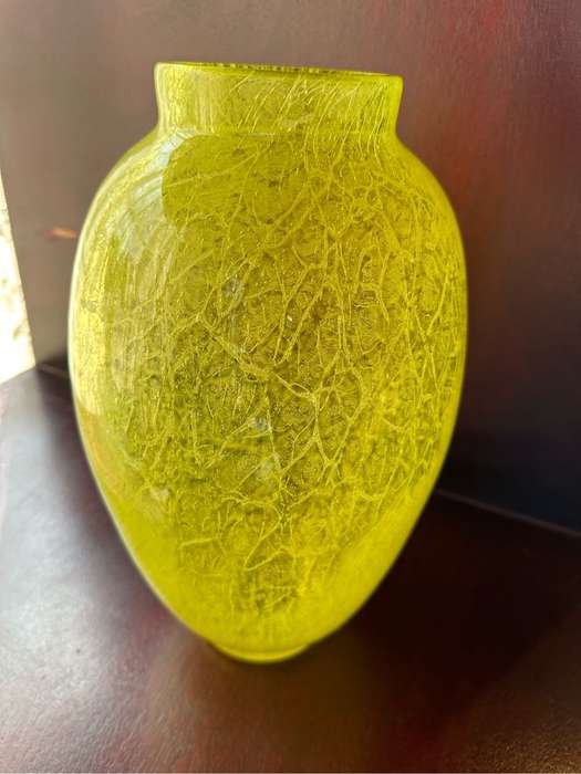 Uranium glass vase