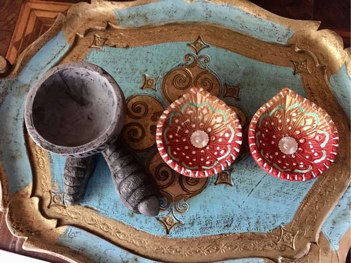 Painted ostrich eggs