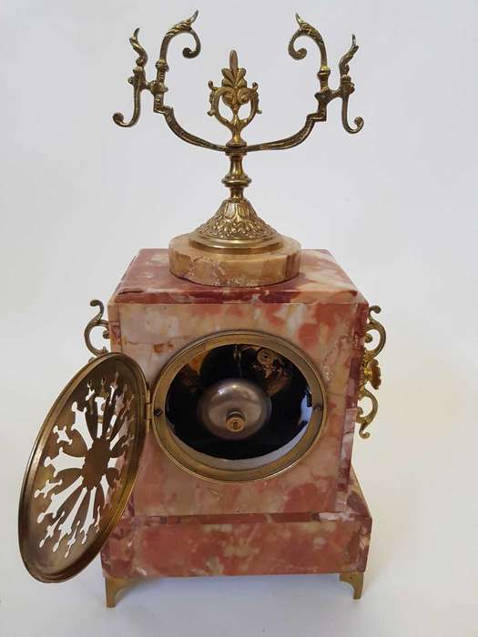 Mantle clock & candelabra set