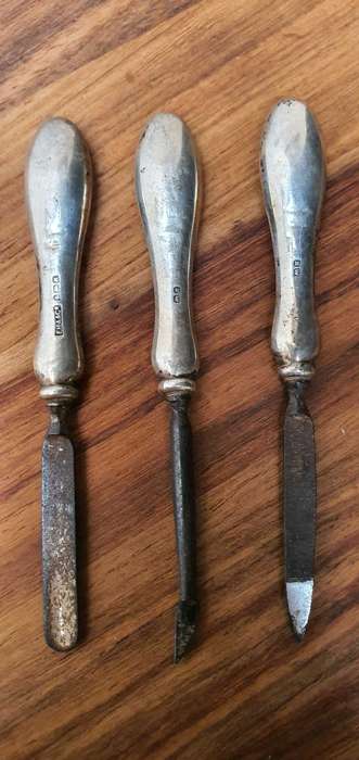 Rare Birmingham Silver Manicure set..