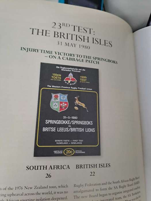 RUGBY AT NEWLANDS.  Signed copy