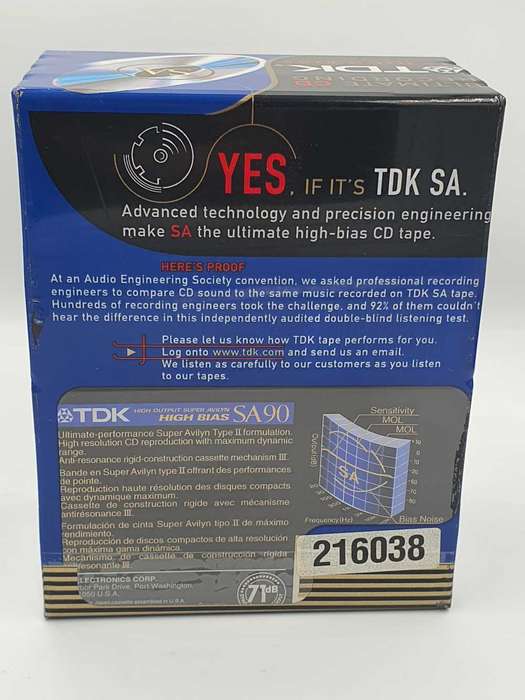 TDK SA 90 High Bias Cassette Tapes  Brand New, Sealed 8-pack