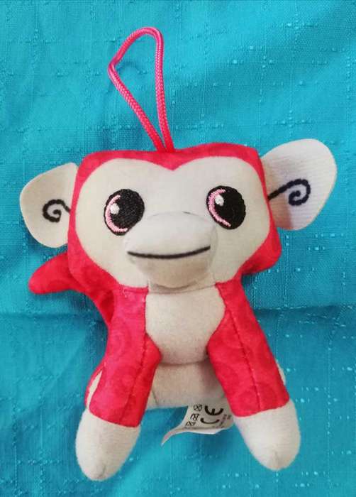 Animal Jam red little Monkey McDonald's soft toy. 9cm.