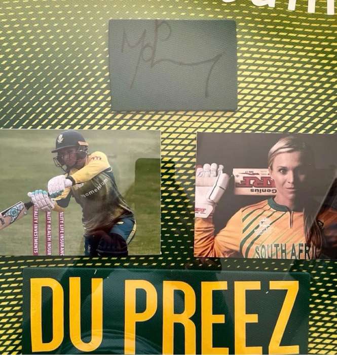 Cricket Frame Signed Mignon Du Preez