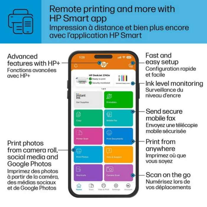 HP INK JET PRINTER (NEW OPEN BOX)