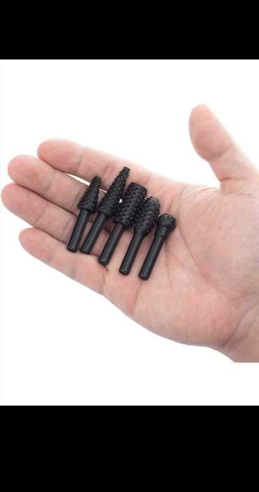 5 pc Rotary Rasp wood carving bits