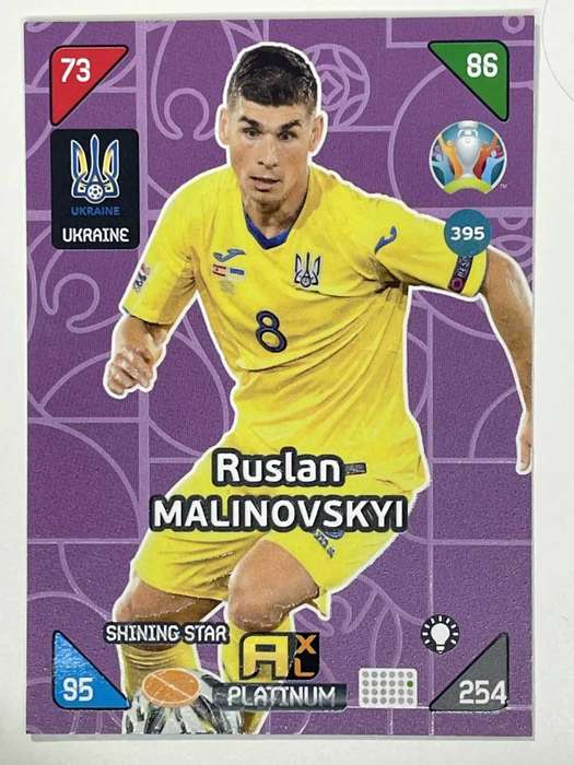 Ruslan Malinovskyi Shining Star 395 Panini Euro 2020