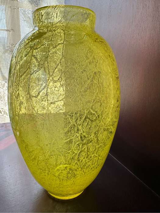 Uranium glass vase