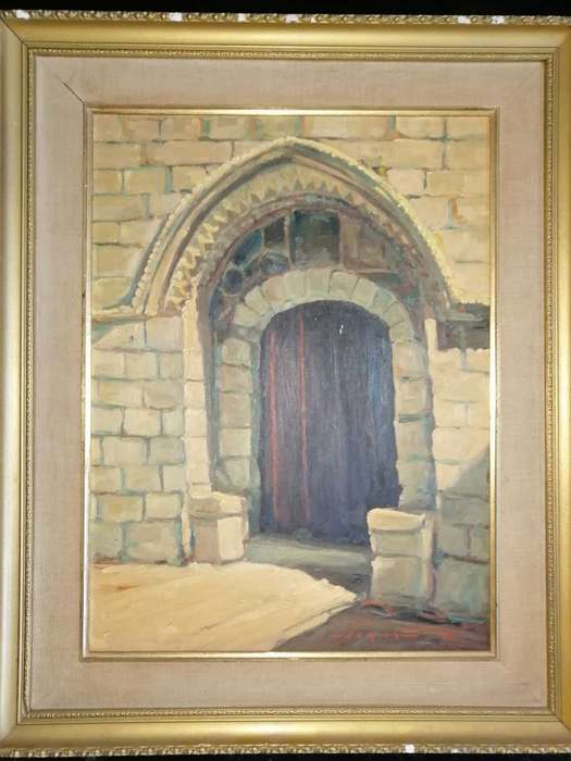 Oils on board signed E G Mereditha
