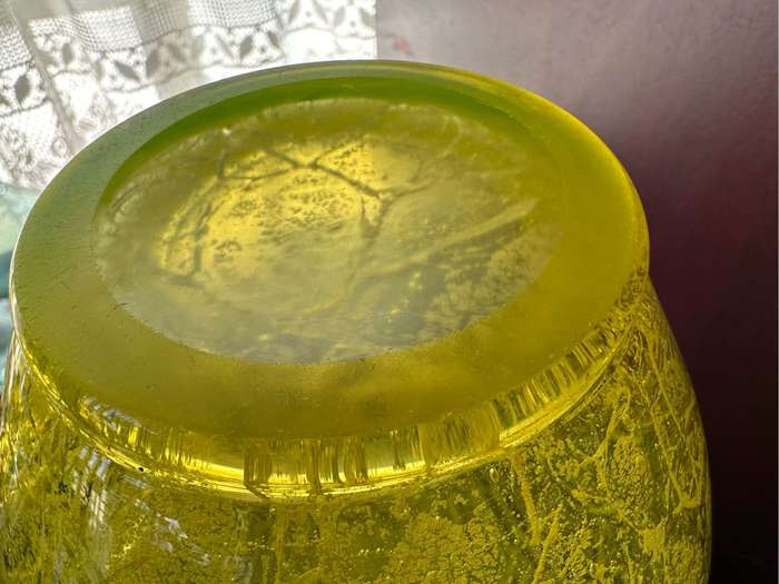Uranium glass vase